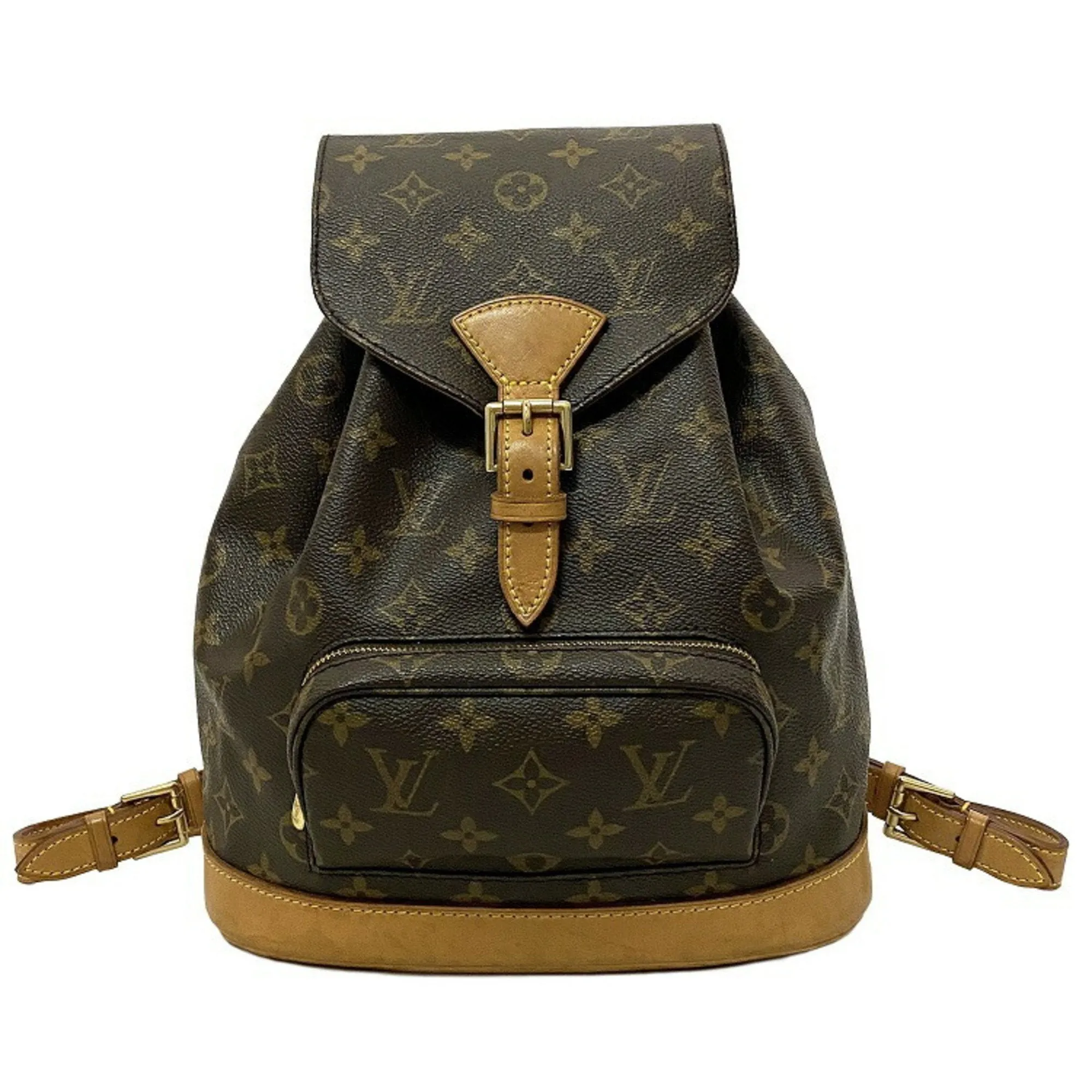 Backpack Monsuri MM Brown Beige Monogram M51136 Canvas Nume SP0918 LOUIS VUITTON Flap