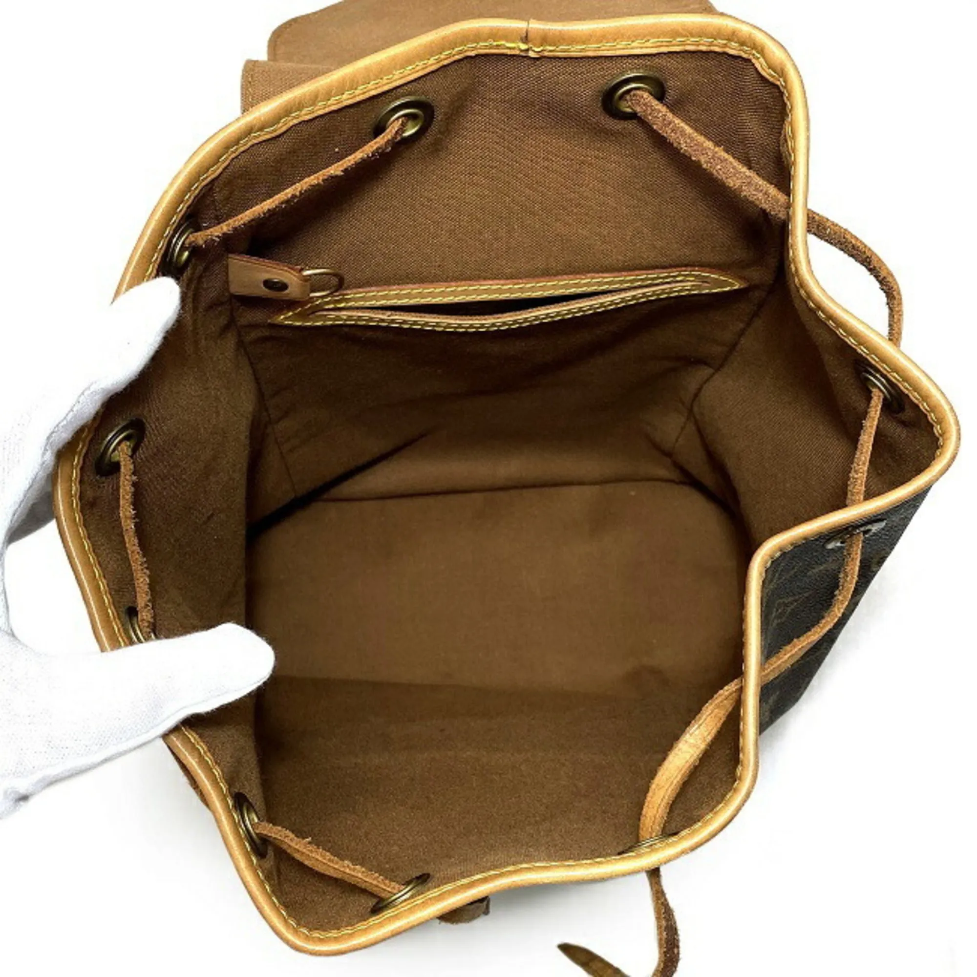 Backpack Monsuri MM Brown Beige Monogram M51136 Canvas Nume SP0918 LOUIS VUITTON Flap