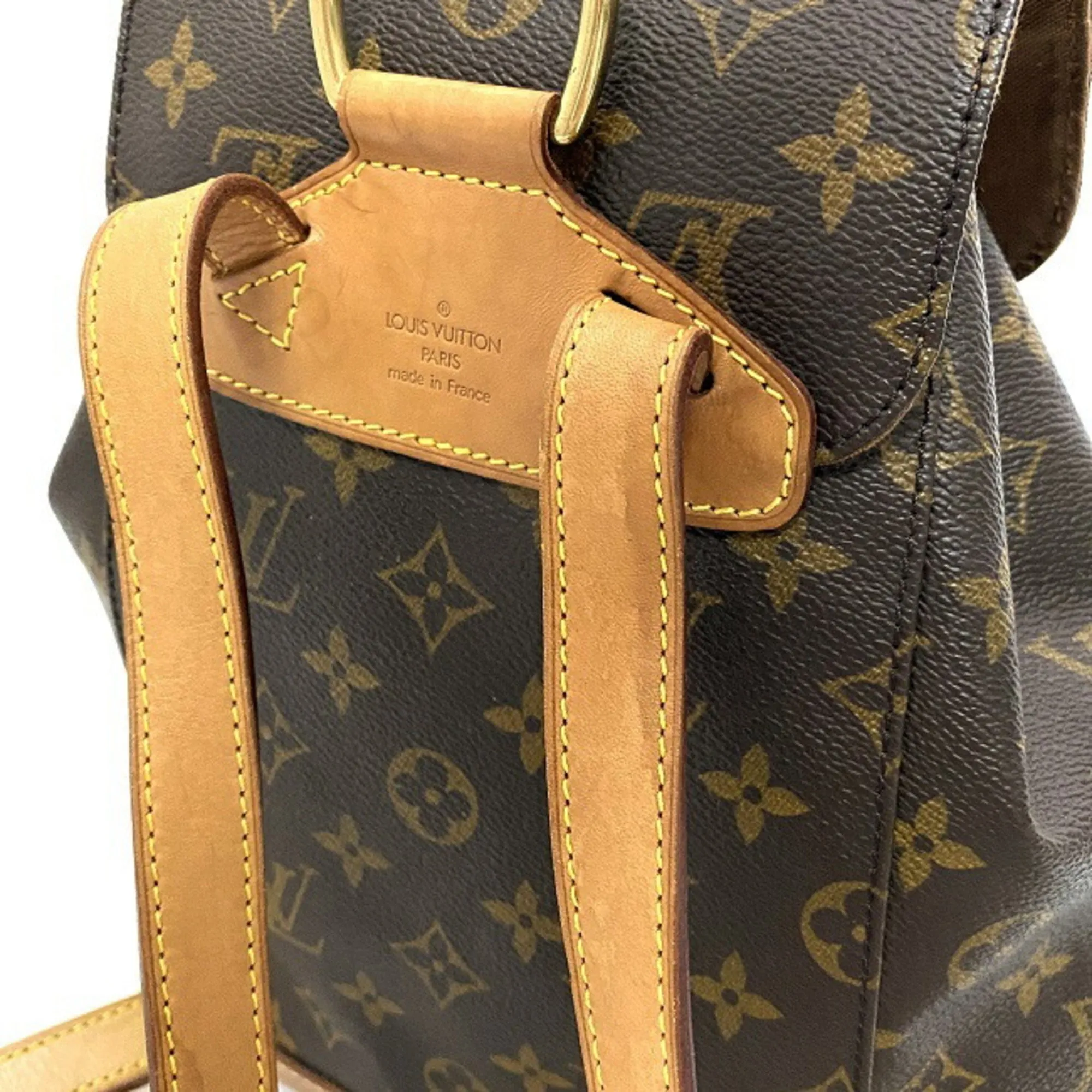 Backpack Monsuri MM Brown Beige Monogram M51136 Canvas Nume SP0918 LOUIS VUITTON Flap
