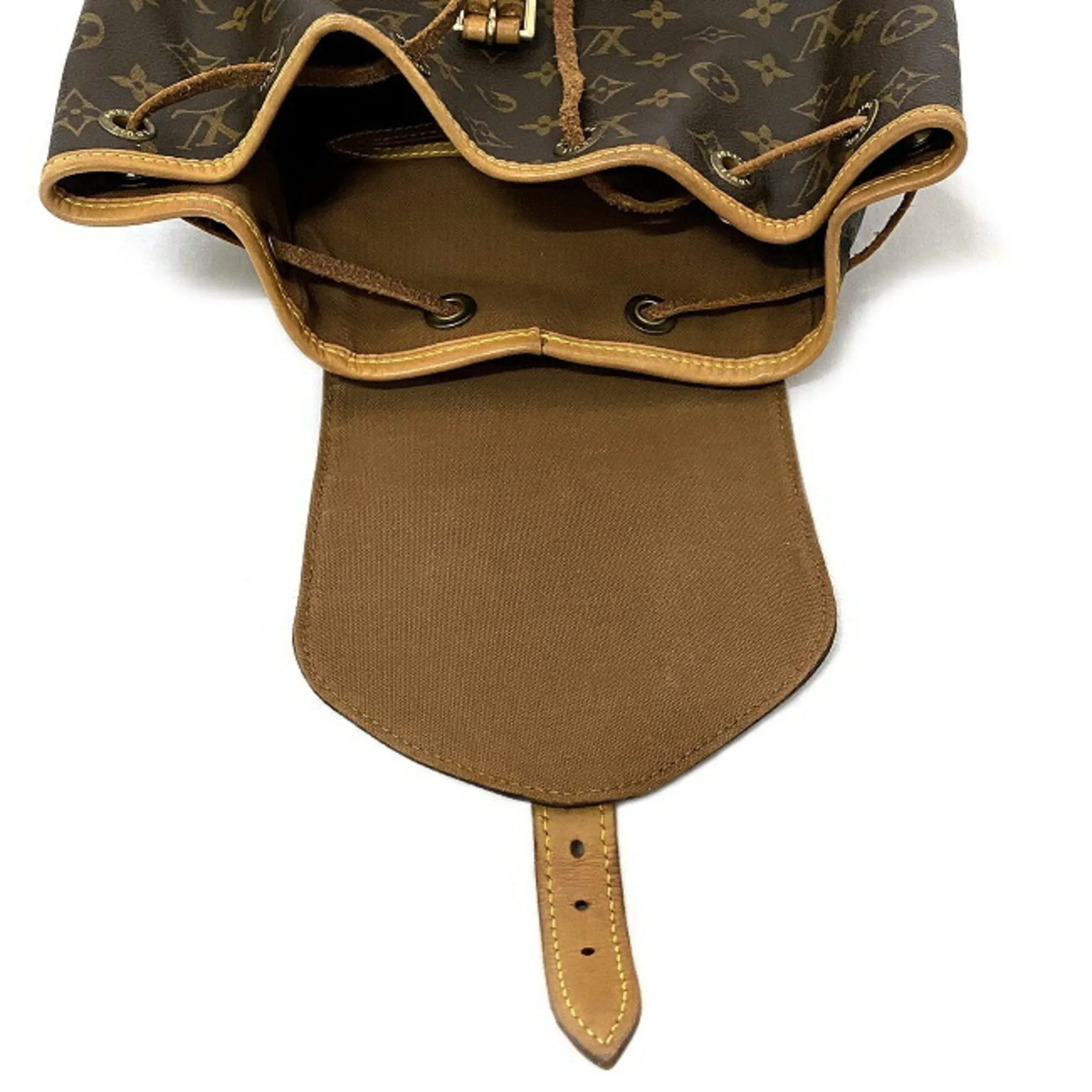 Backpack Monsuri MM Brown Beige Monogram M51136 Canvas Nume SP0918 LOUIS VUITTON Flap