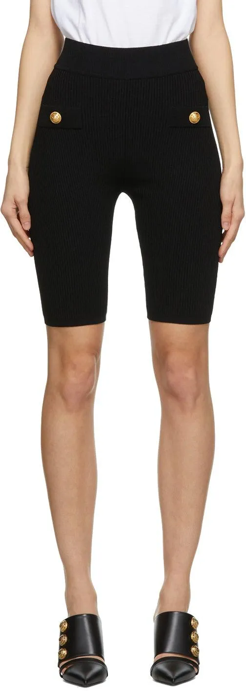 Balmain Black Cycling Shorts