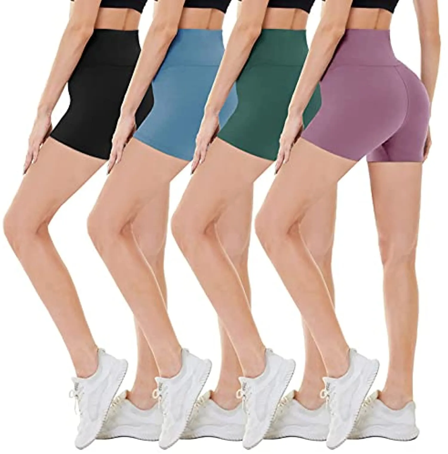 Breathable buttery soft summer yoga shorts sporty outfit printed cycling shorts for women
