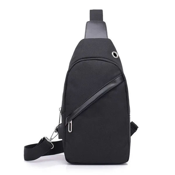 Canvas Design Nylon Convertible Adjustable Strap Sling Bag