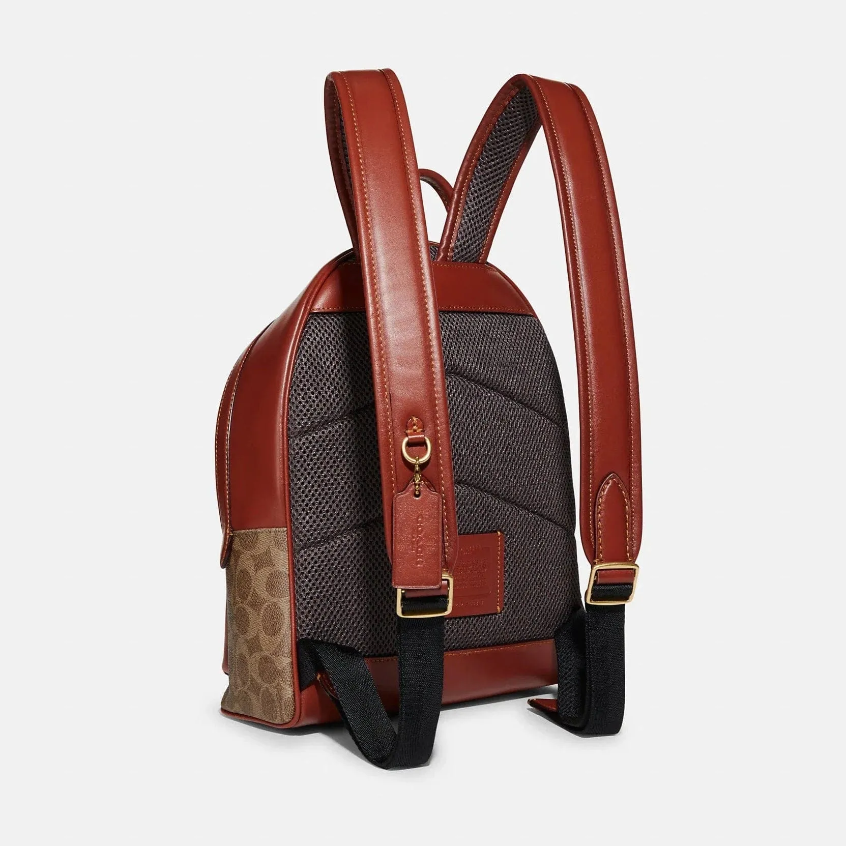Coach Charter Backpack 24 In Signature Canvas Tan Rust