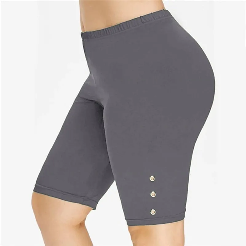 Ladies Outdoor exercise Plain Active Summer Cycling Shorts Stretch Basic Short Hot Solid Black Soft wear Shorts for women female