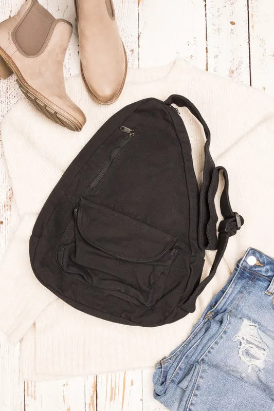 Oversized Canvas Fashion Sling Bag