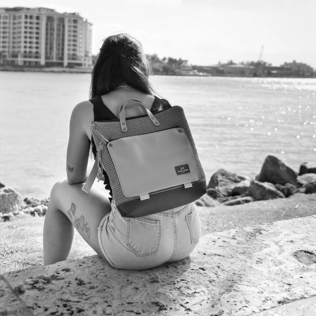 Square Book Holder Backpack - Canvas