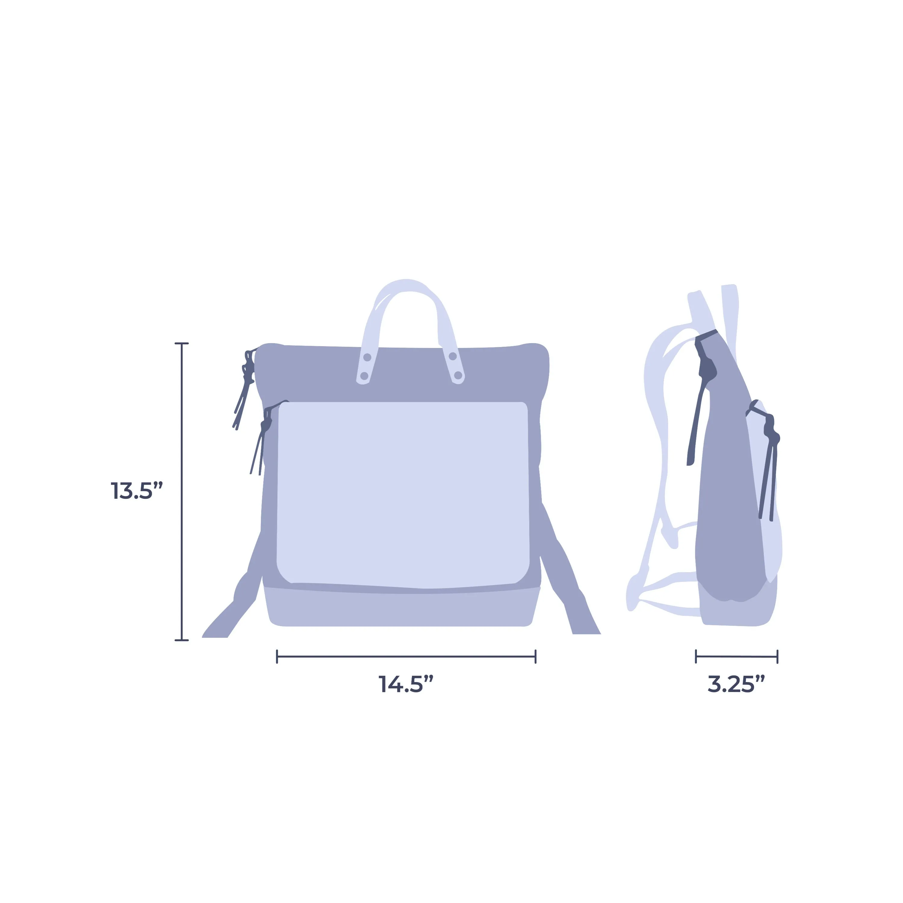 Square Book Holder Backpack - Canvas