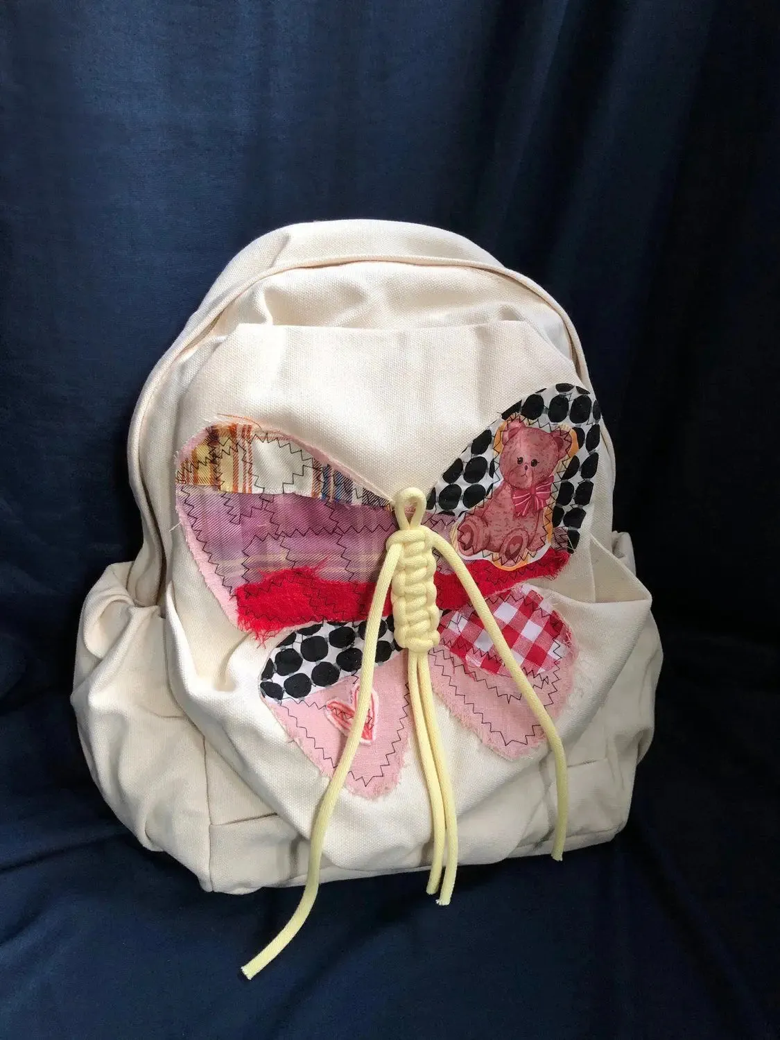 UAKISS  -  Causal Student Class Large Capacity Backpack 2024 New Niche Butterfly Canvas Cute Korean Versatile Backpacks